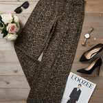 Urban Leopard Patchwork Wide Leg Pants