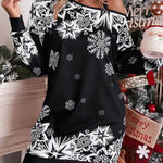 Bodycon Long Sleeves Contrast Color Printed Split-Joint One-Shoulder Midi Dresses