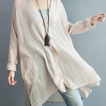 Original Solid Sun-Protection V-Neck Blouse Tops