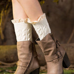 Original Creation Keep Warm Hollow Jacquard Leg Warmers Accessories