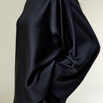 Satin Charmeuse Crewneck Blouse