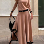 Long Sleeve Skirt Two Piece Set