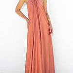 Classy and Fabulous Satin Halter Backless Party/Vocation Maxi Dress