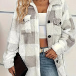 Lina ��� Cozy Plaid Knit Jacket