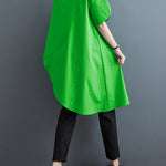 Irregular Clipping Solid Color Lapel Shirts Tops