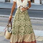 Gloria Bohemian Print Loose Panel Swing Skirt