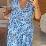 Alisa™ | V-Neck Dress with Floral Pattern