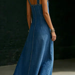 Vera™ | Long denim dress with buttons