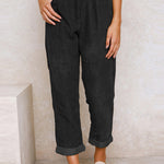 women's corduroy loose straight trousers