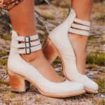 Florencia | Classic Leather Strap Heels