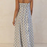 Margovil Strapless Color Block Loose Fit Maxi Dress