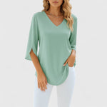 Violetta™ | Elegant V-Neck Blouse