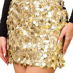 Margovil Shiny Sequin Bodycon Mini Skirt