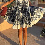 Margovil Bow Shoulder Floral Print Mini Cami Dress