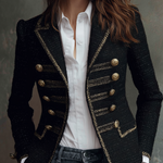 Metal Button Tweed Blazer