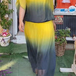 Casual Round Neck Gradient Two-piece Suit