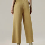 Ninth Pants Wide Leg Solid Color Pants Trousers