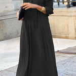 Solid Color Lapel Long Sleeve Simple Casual Long Shirt Dress