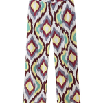 Printed Single-Breasted Cotton Jacket + Casual Trousers Set