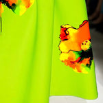 A-Line Loose Flower Print Pleated Pockets Skirts Bottoms