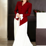 Loose Wide Leg Pleated Solid Color Culotte Pants