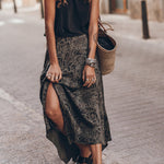 THE PRINTED GREEN CHILL SKIRT