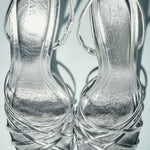 METALLIC EFFECT HEELED SANDALS