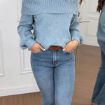 Off-the-Shoulder Knit Top