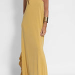 Flawless and Free One Shoulder Relaxed Slit Maxi Dress