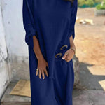 Casual Unique Irregular Button Decoration Robe Pocket Elastic Pants Set