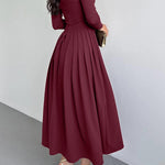 A-Line Bodycon Asymmetric Pleated Solid Color Split-Joint One-Shoulder Maxi Dresses