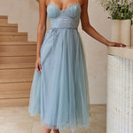 Modern-day Princess Chiffon Suspenders Party Maxi Dress