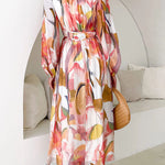 Eclipse Season Printed Long Sleeve Flowy Maxi Dress