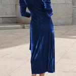 Celebrities Elegant Solid Strap Design V Neck Princess Dresses