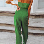 Summer Fashion Sexy Tube Top Strapless Casual Jumpsuit