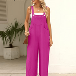 Women's Summer Cotton Linen Overalls â€?Adjustable & Relaxed Fit Jumpsuit