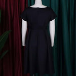 Bowknot Lace-Up Solid Color V-Neck Midi Dresses
