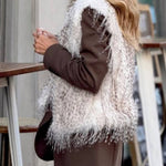 Mottled Fur Vest