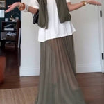 Women's casual zipper work vest