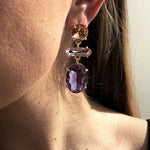Original Statement Contrast Color Earrings