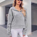 Zeagoo Womens Half Zip Cropped Hoodies