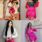 Mini Length A-Line Zipper Short Skirt- Zeagoo (Us Only)