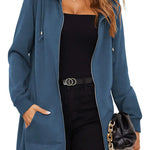Zip Up Hoodies Fleece Tunic Sweatshirt - Zeagoo (Us Only)
