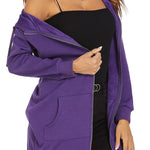 Zip Up Hoodies Fleece Tunic Sweatshirt - Zeagoo (Us Only)