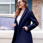 Lapel Single Breasted Wool Blend Trench Coat - Zeagoo (Us Only)