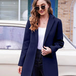 Lapel Single Breasted Wool Blend Trench Coat - Zeagoo (Us Only)