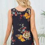 Floral Print Loose Flowy Tunic Tank Top - Zeagoo (Us Only)