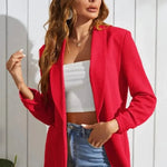 Open Front Long Sleeve Cardigan Blazer - Zeagoo (Us Only)