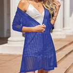 Zeagoo Women's Lace Cardigan 3/4 Sleeve Open Front Kimono Coverup See Through Cover Up for Swimwear (Us Only)