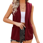 Zeagoo Women's Vest Jacket Casual Sleeveless Blazer